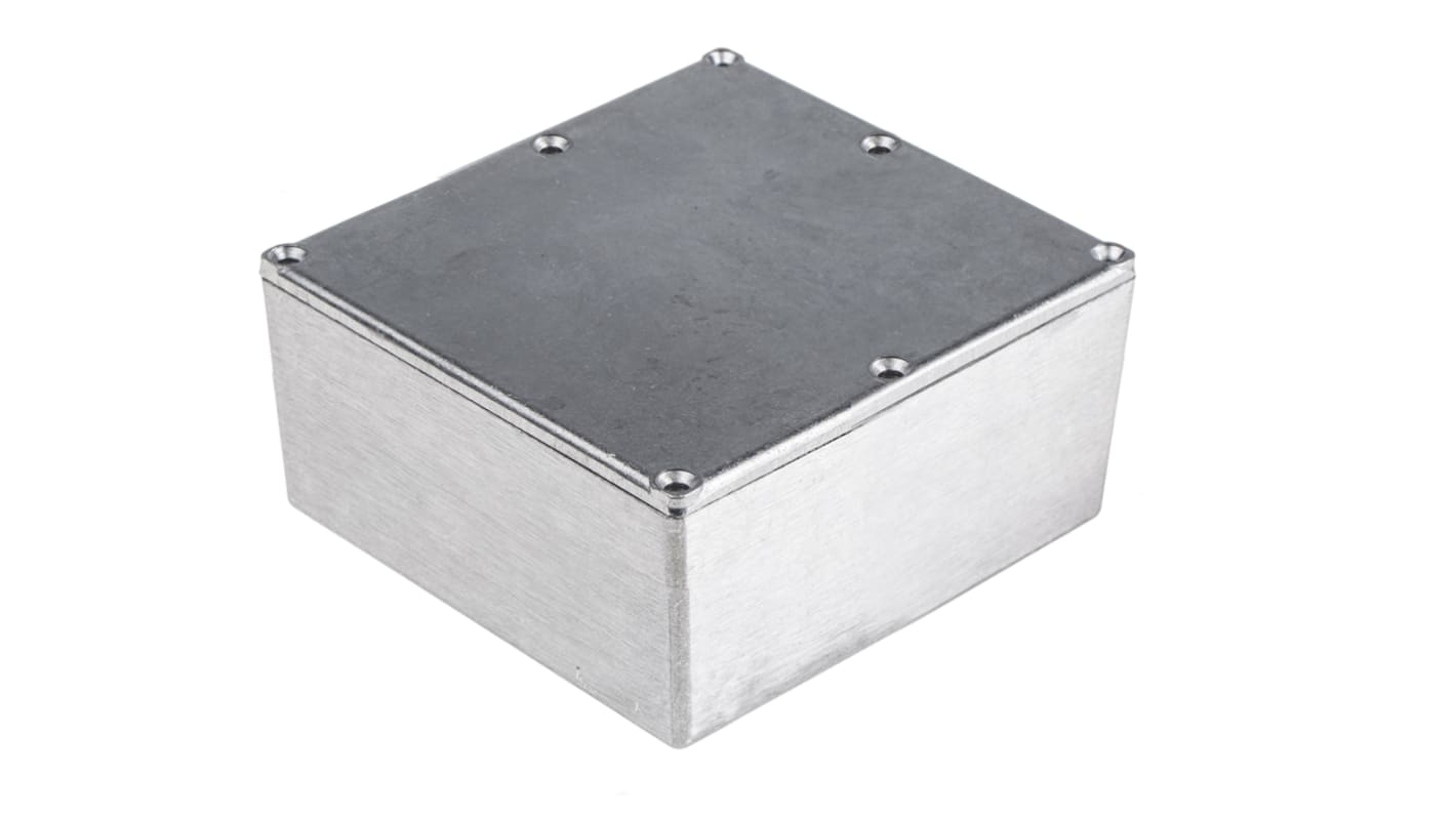 Caja RS PRO de Aluminio Presofundido Plateado, 190.1 x 190.1 x 66.5mm, IP54, Apantallada