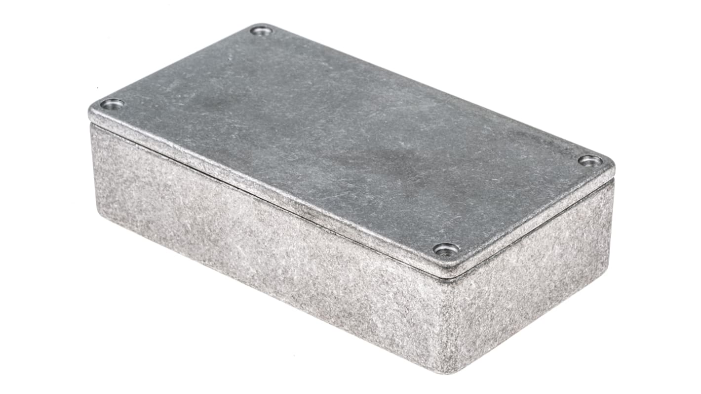 RS PRO Silver Die Cast Aluminium Enclosure, IP54, Silver Lid, 112 x 62 x 30.5mm