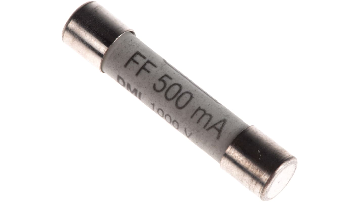 RS PRO Multimeter Fuse, 500mA, 1000V, 6.3 x 32mm, 6.3mm RS