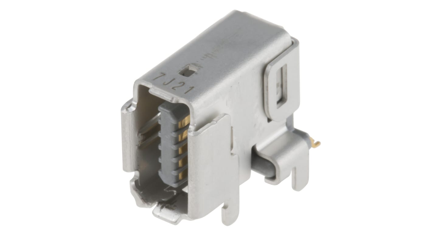 Conector IX Industrial Hembra Hirose serie IX Industrial, de 10 vías, apantallado