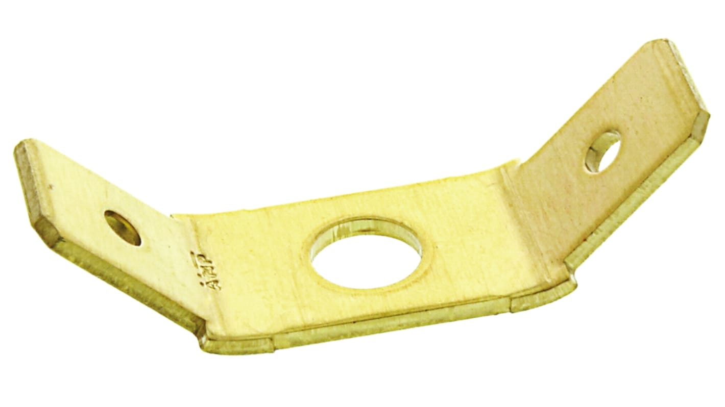 TE Connectivity FASTON .250 Uninsulated Male Spade Connector, PCB Tab, 6.35 x 0.81mm Tab Size