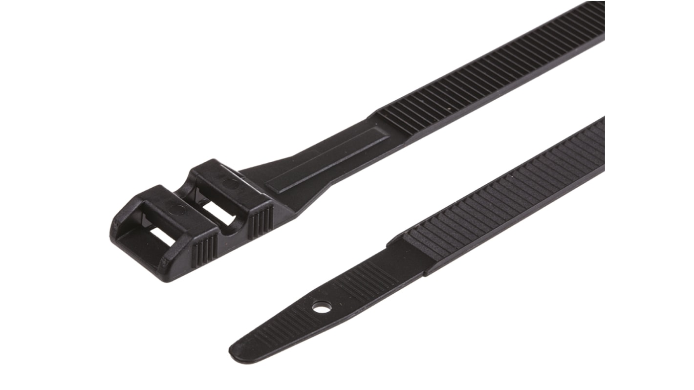 SES Sterling Cable Tie, 355mm x 9 mm, Black PA 12, Pk-100