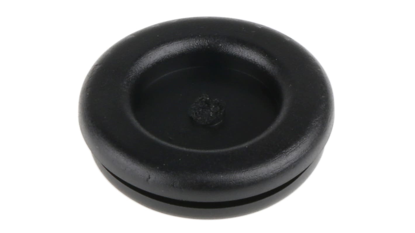 SES Sterling Black PVC 22mm Cable Grommet for Maximum of 16mm Cable Dia.