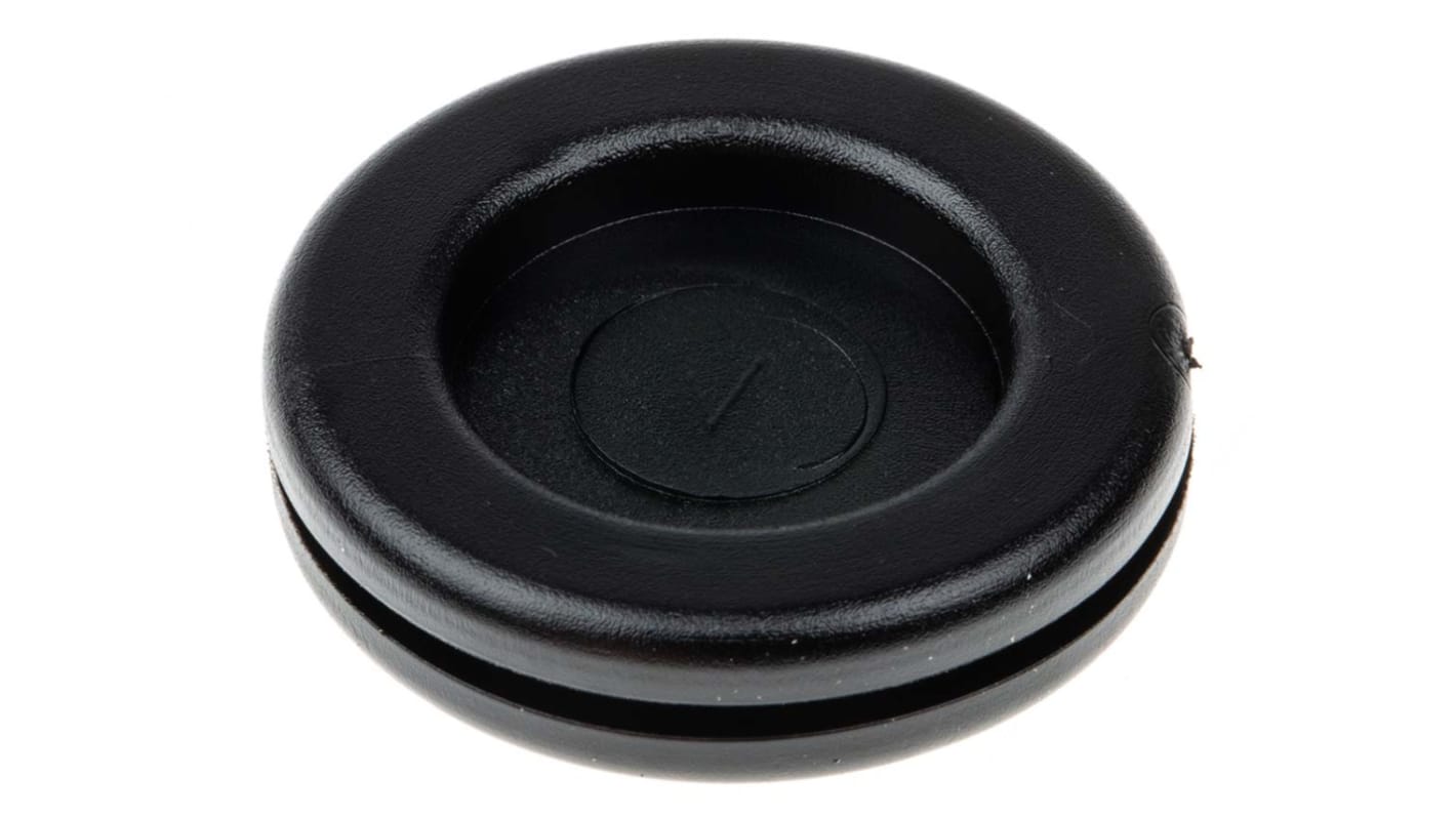 SES Sterling Black PVC 28mm Cable Grommet for Maximum of 21mm Cable Dia.
