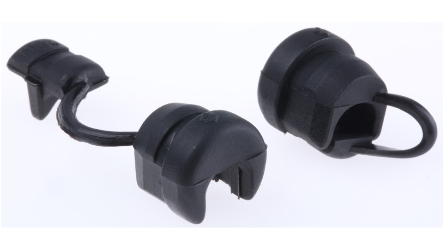 SES Sterling Black PA 6 13mm Cable Grommet for 5 → 6.5mm Cable Dia.