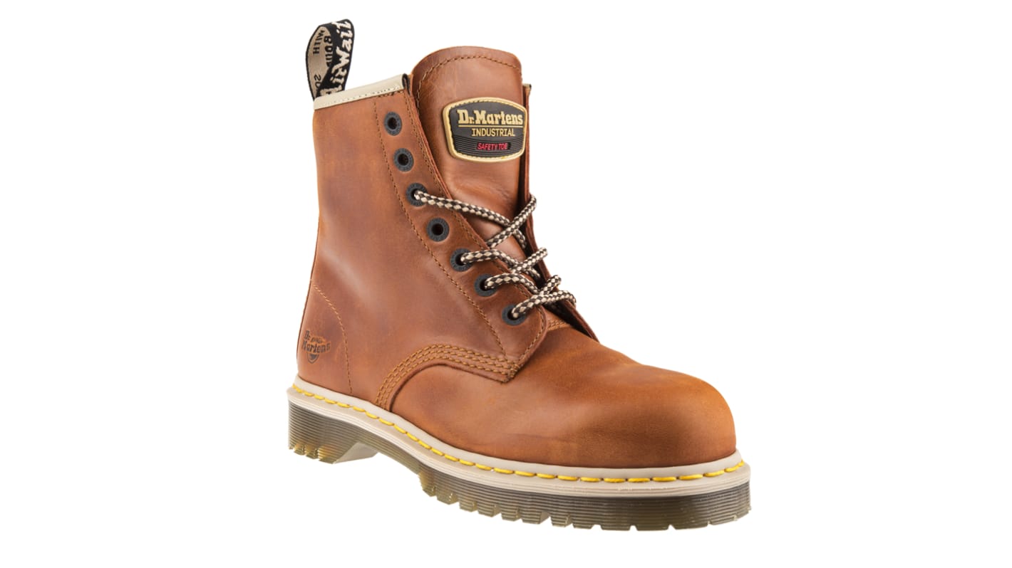 Dr Martens Icon 7B10 Brown Steel Toe Capped Men's Safety Boots, UK 7, EU 41