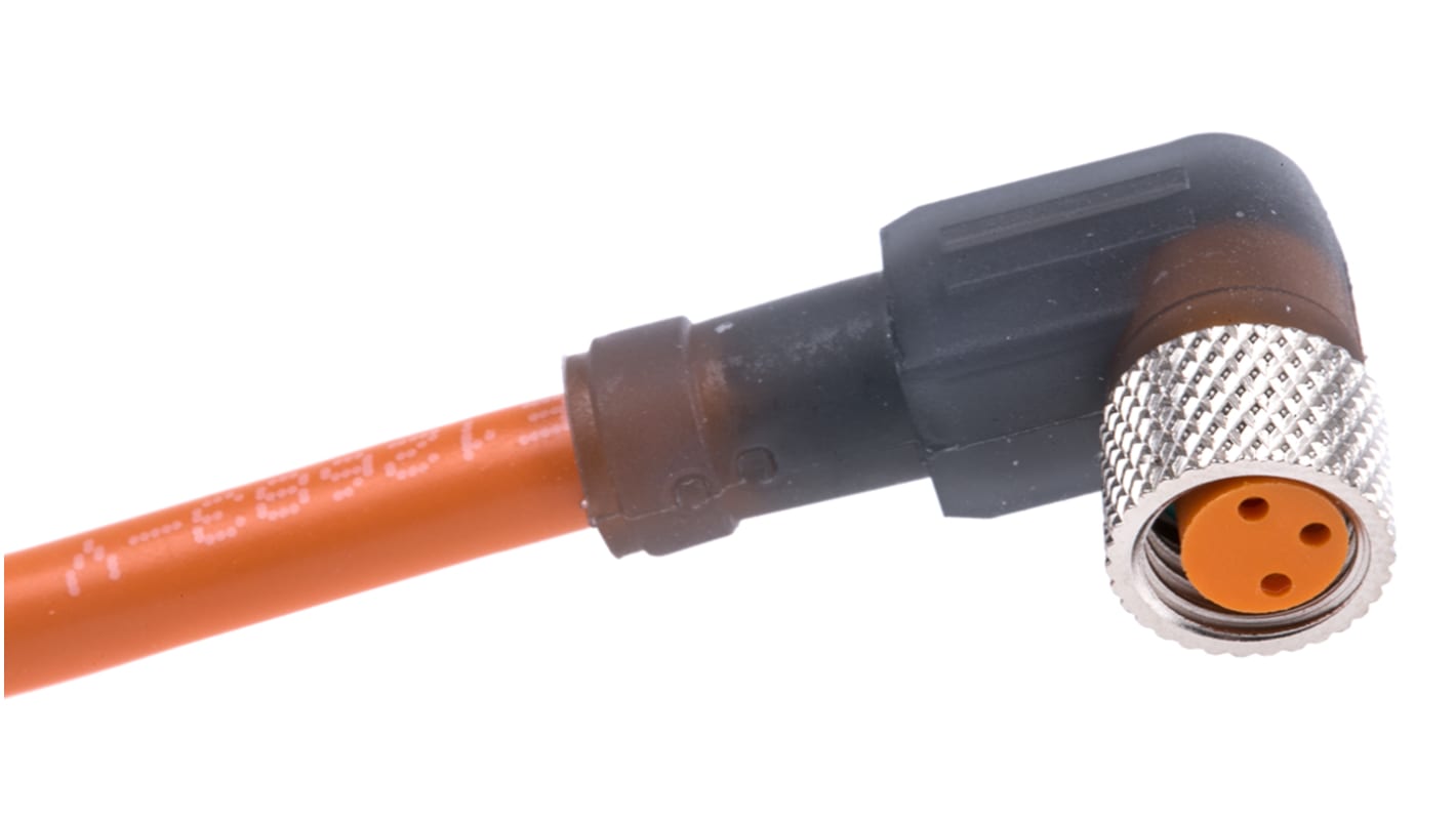 Lumberg Automation Right Angle Female 3 way M8 to Unterminated Sensor Actuator Cable