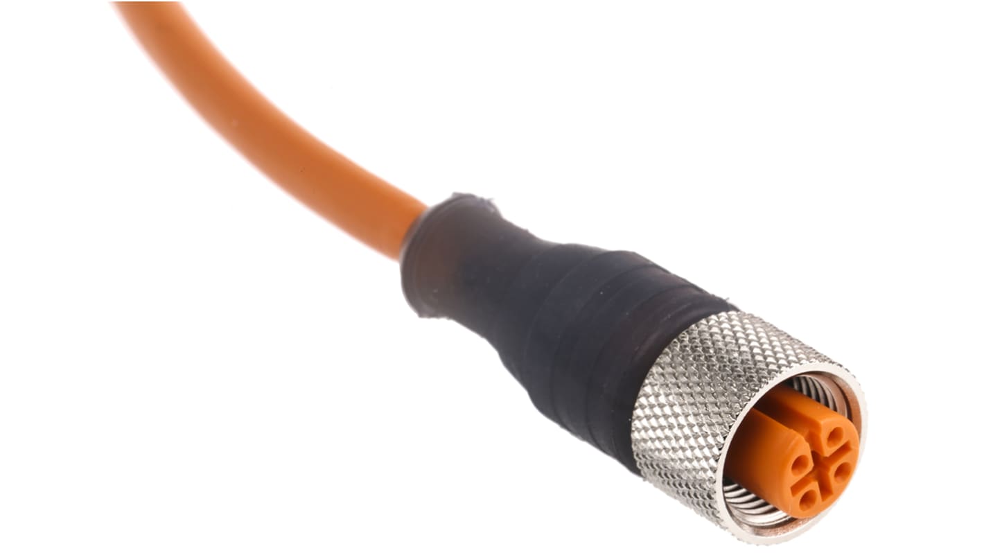 Cable de conexión Lumberg Automation, con. A M12 Hembra, 4 polos, con. B Sin terminación, cod.: A, long. 5m, 250 V, 4