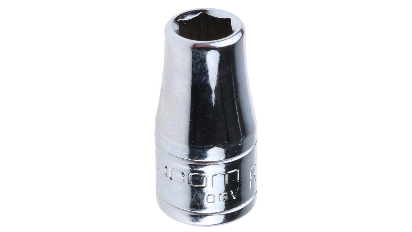 Facom 1/4 in Drive 5.5mm Standard Socket, 6 point, 22 mm Overall Length