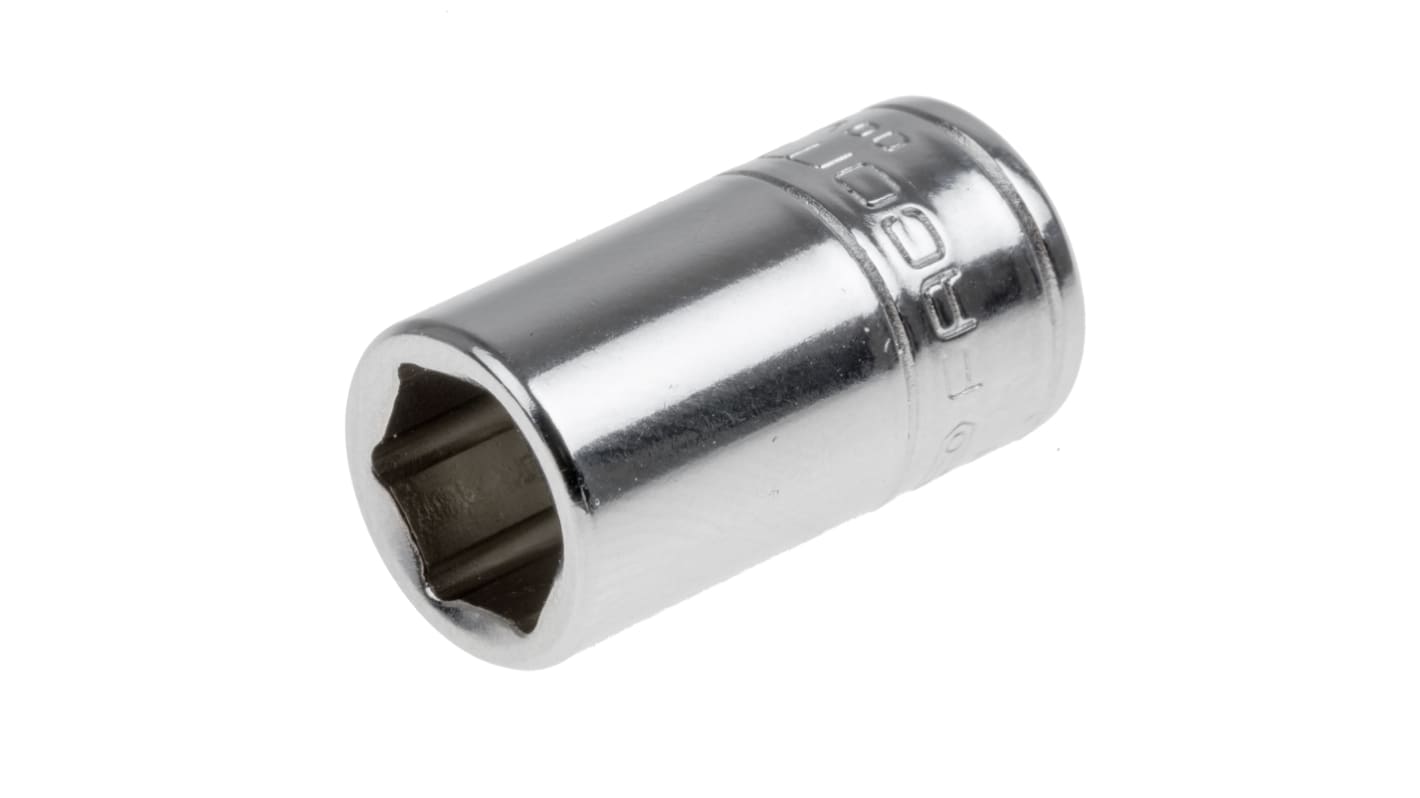 Facom 1/4 in Drive 8mm Standard Socket, 6 point, 22 mm Overall Length