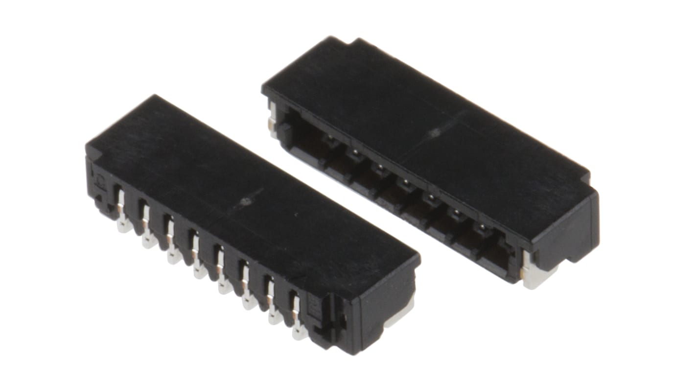 Connettore FPC Hirose, 8 via/e , 1 fila/e , passo 0.8mm, Femmina, Montaggio PCB