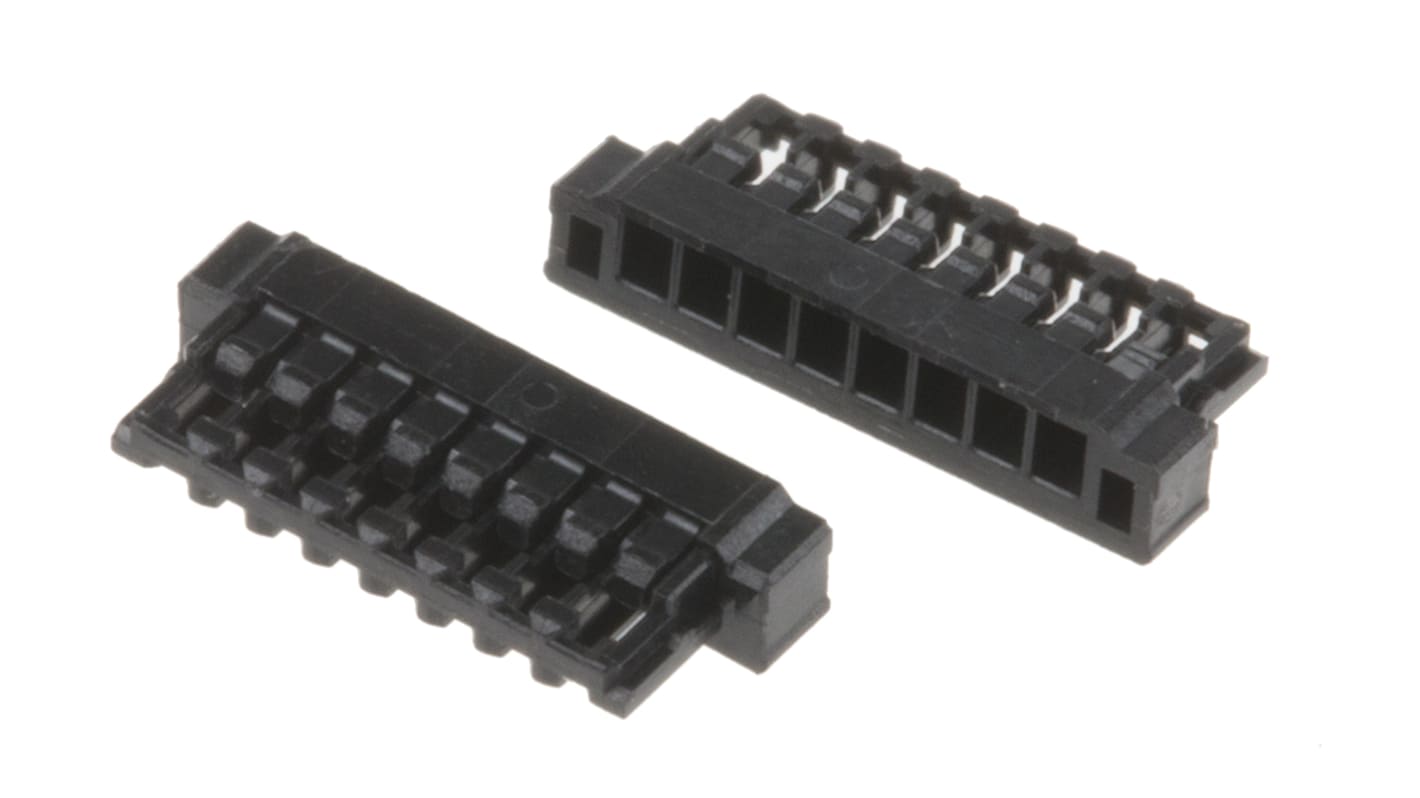 Conector FPC macho Recto Hirose serie DF52 de 8 vías, paso 0.8mm, 1 fila, para crimpar, montaje en cable