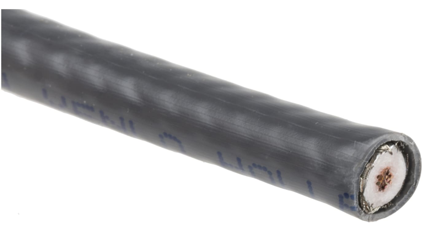 Cable coaxial H155 Belden, 50 Ω, long. 100m, funda de , funda de PVC Gris