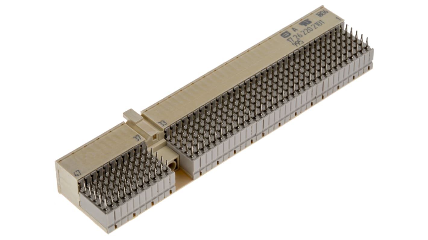 HARTING, Har-Bus HM 2mm Pitch Backplane Connector, Female, Right Angle, 7 Row, 220 Way