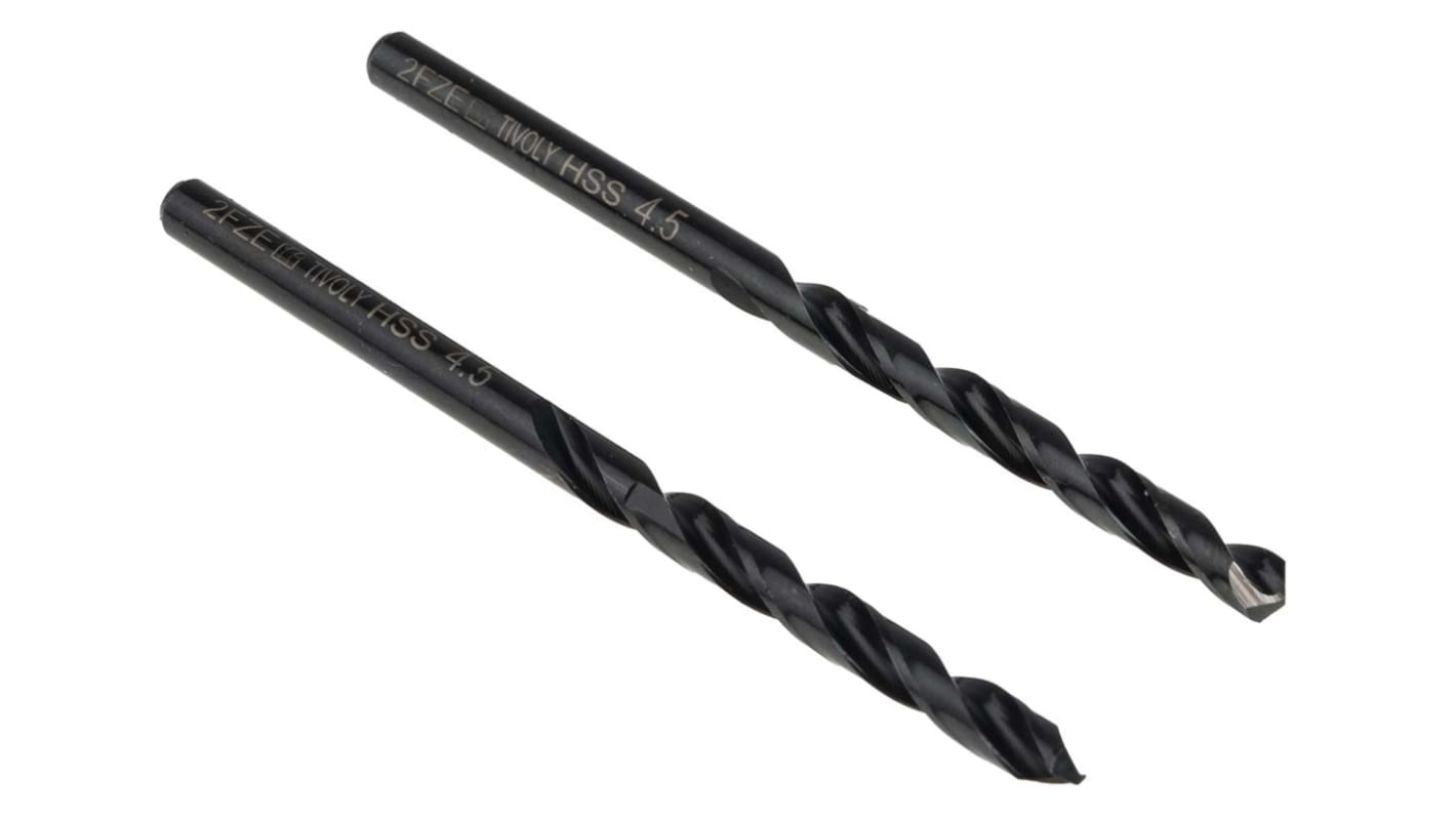 Tivoly HSS Twist Drill Bit, 4.5mm Diameter