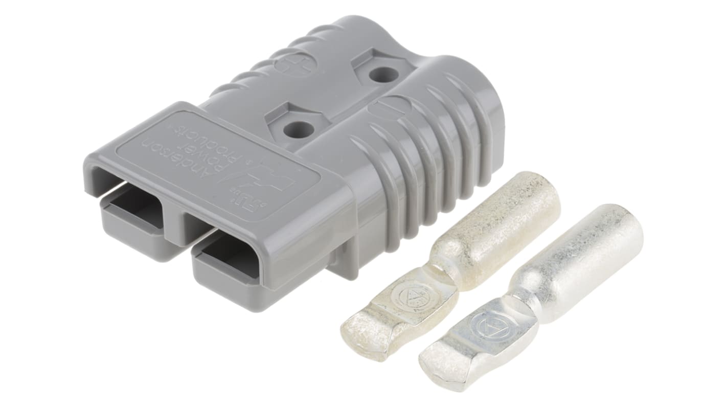 Conector de batería Anderson Power Products SB175, Macho, de color Gris, 600 V, 280A, montaje en cable