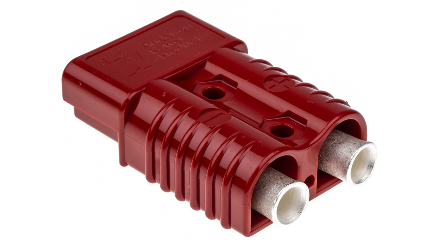 Conector de batería Anderson Power Products SB175 de 2 vías, de color Rojo, 600 V, 280A