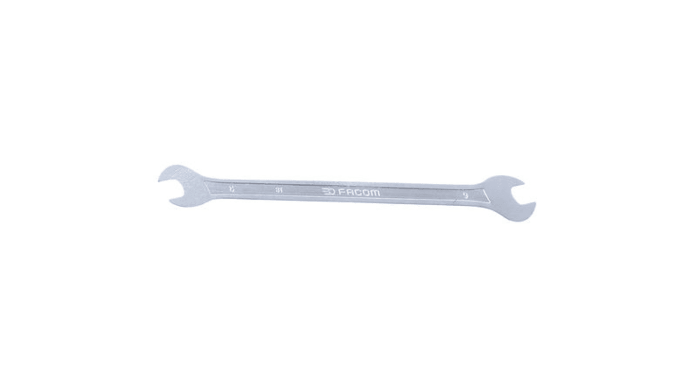 Facom Double Ended Open Spanner, 8mm, Metric, Double Ended, 175 mm Overall