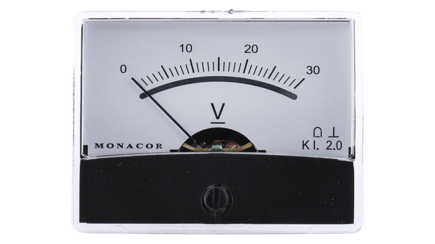 Voltímetro analógico DC Monacor PM-2