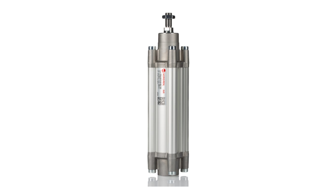 Norgren Pneumatic Piston Rod Cylinder - 40mm Bore, 100mm Stroke, PRA/802000/M Series, Double Acting