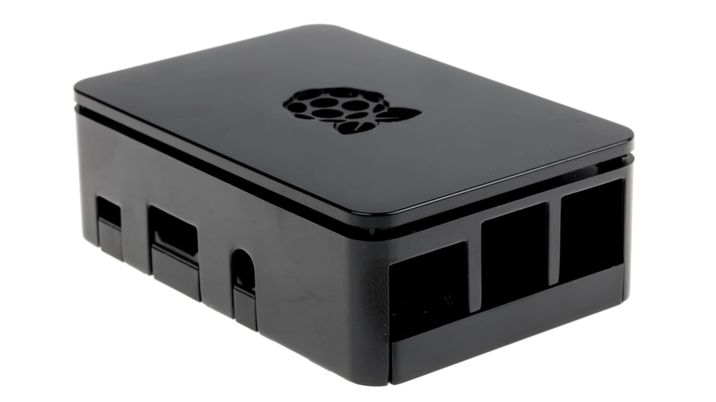 DesignSpark ABS Case for use with Raspberry Pi 2B, Raspberry Pi 3B, Raspberry Pi 3B+ in Black