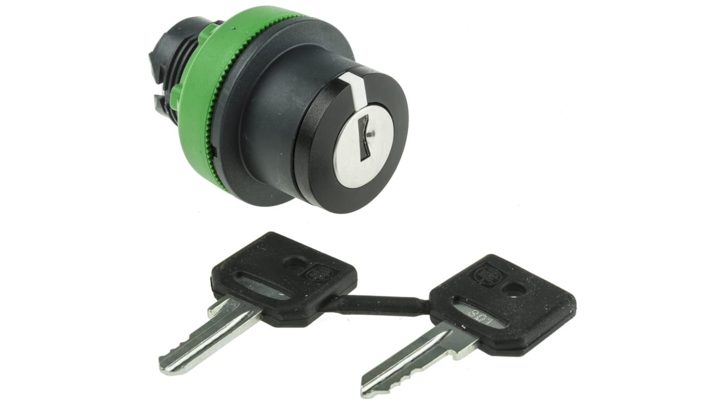 Schneider Electric Harmony XB5 3-position Key Switch Head, Latching, 30mm Cutout