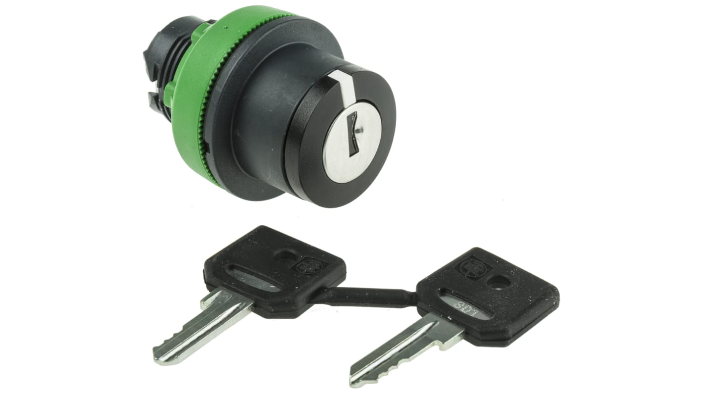 Schneider Electric Harmony XB5 3-position Key Switch Head, Spring Return Left to Centre, 30mm Cutout