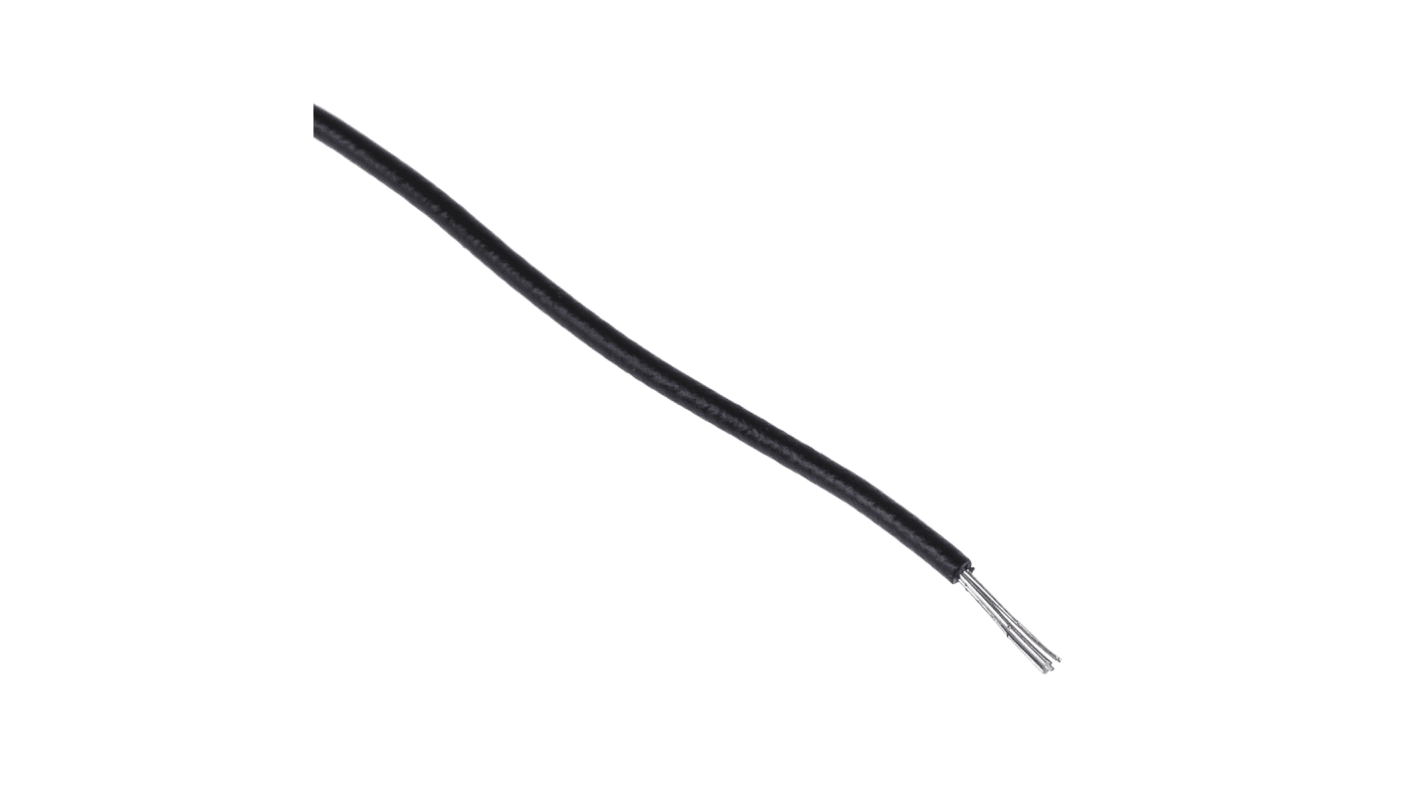 Solid Wire - 1C/24AWG - FT1 - Black - Price per Meter