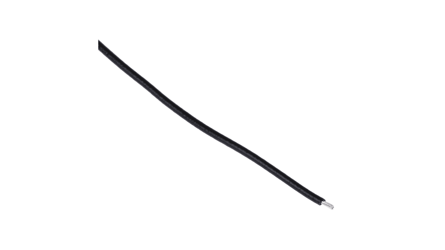 Fils de câblage Alpha Wire UL1061, Hook-up Wire PVC, 0,33 mm², Noir, 22 AWG, 30m, 300 V