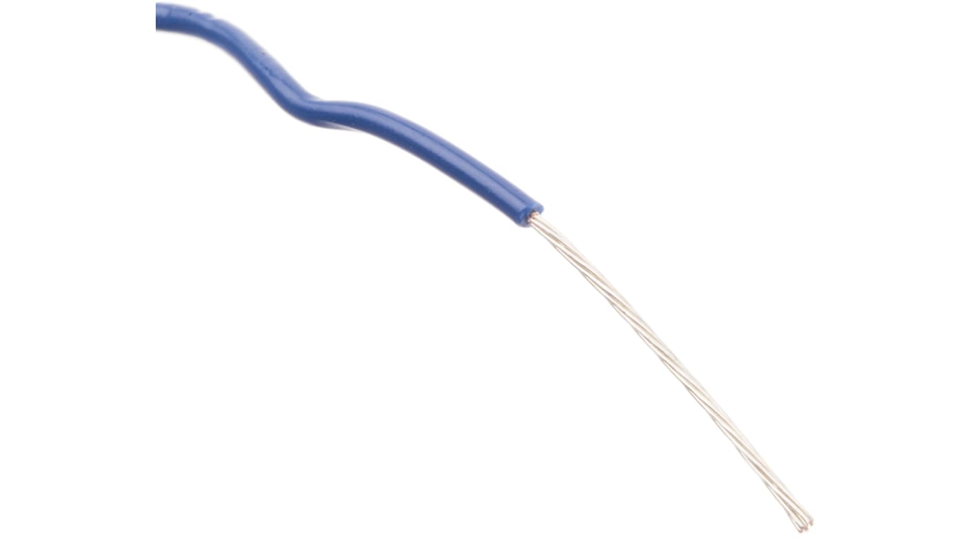 Alpha Wire Hook-up Wire PVC Series Blue 0.35 mm² Harsh Environment Wire, 22 AWG, 7/0.25 mm, 30m, PVC Insulation