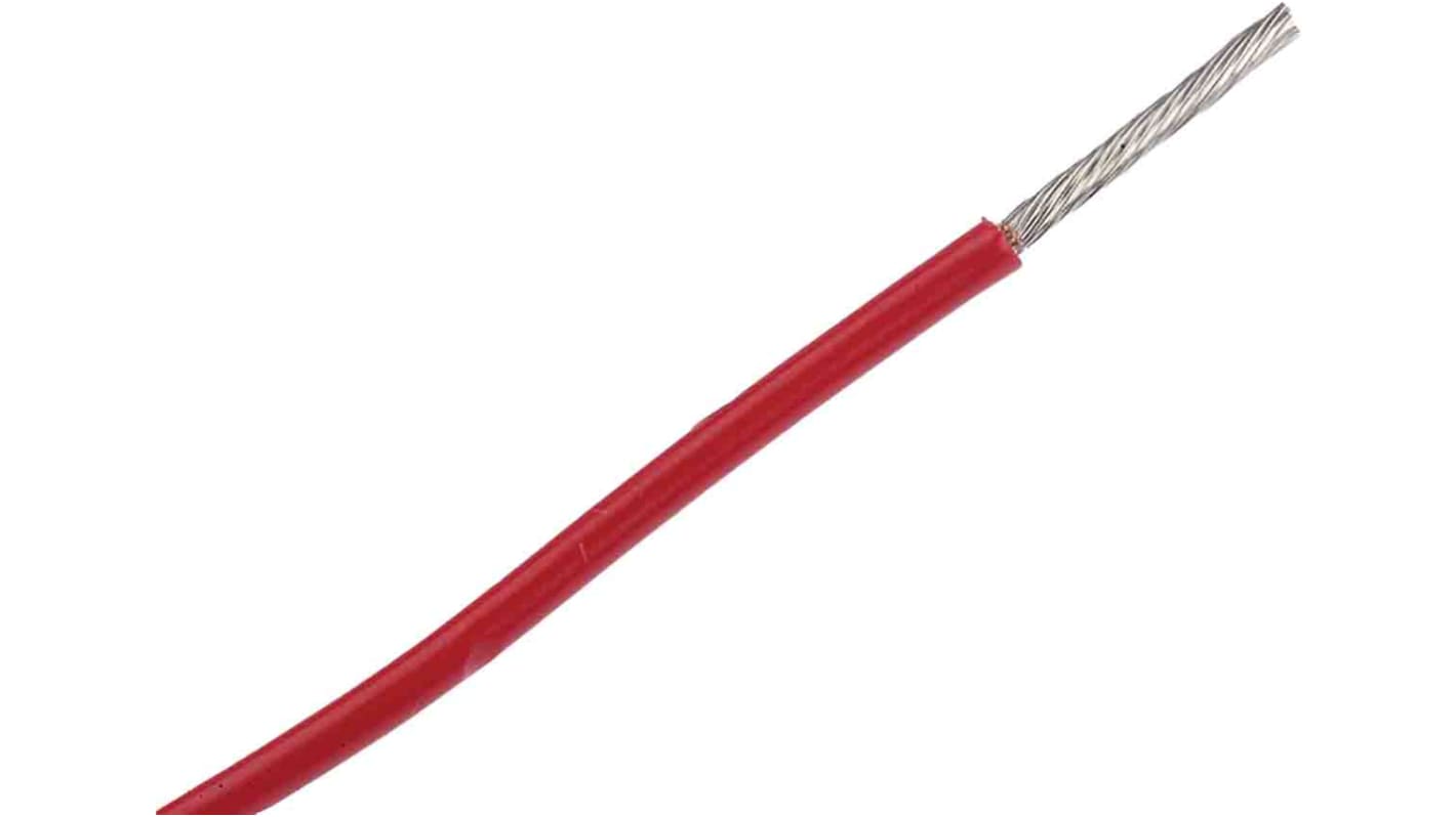 Alpha Wire Premium Series Red 1.32 mm² Hook Up Wire, 16 AWG, 26/0.25 mm, 305m, PVC Insulation