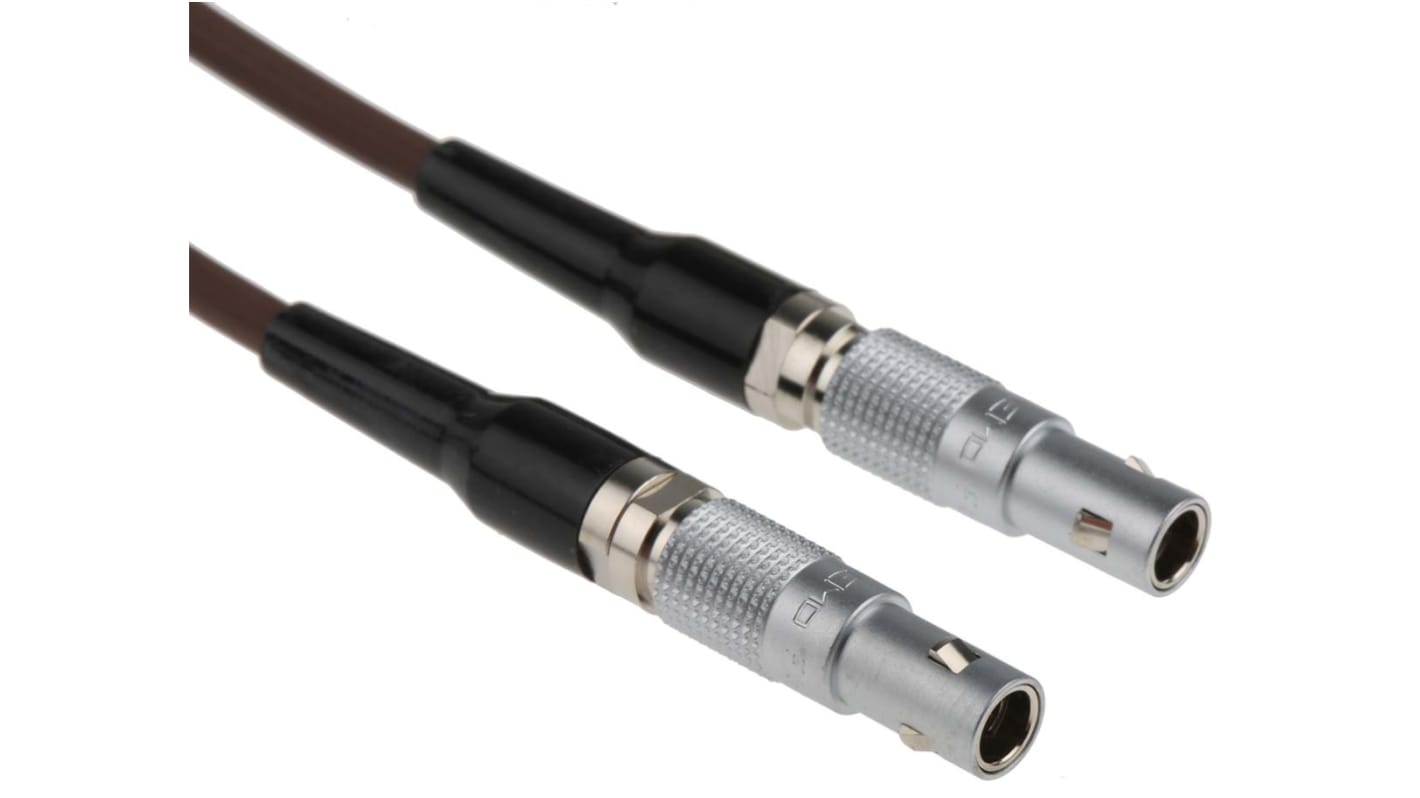 Lemo 00 S Series Male LEMO 00 to Male LEMO 00 Coaxial Cable, 2m, Terminated