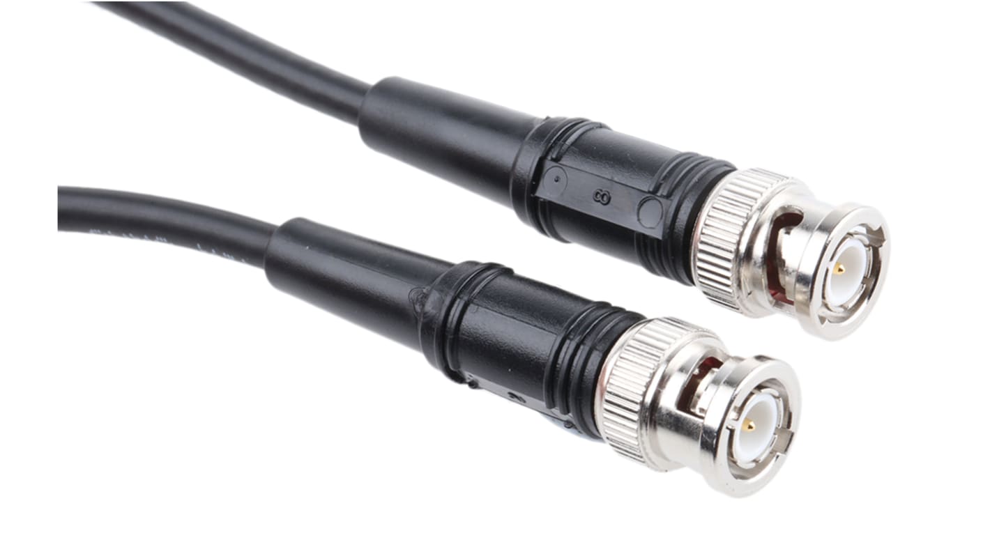 Atem Male BNC to Male BNC Coaxial Cable, 500mm, RG58C/U Coaxial, Terminated