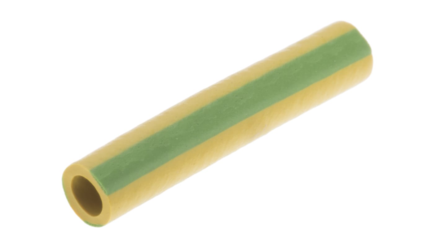 Funda de cable SES Sterling Helavia de Neopreno/Cloropreno Verde/Amarillo, long. 20mm, Ø 2.5mm, extensible