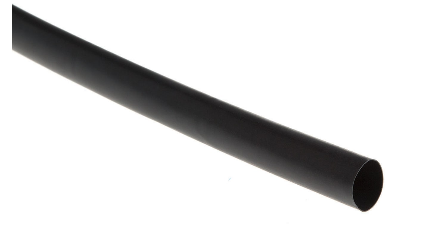 Tubo termorretráctil TE Connectivity de Poliolefina Negro, contracción 2:1, Ø 12.7mm, long. 1.2m