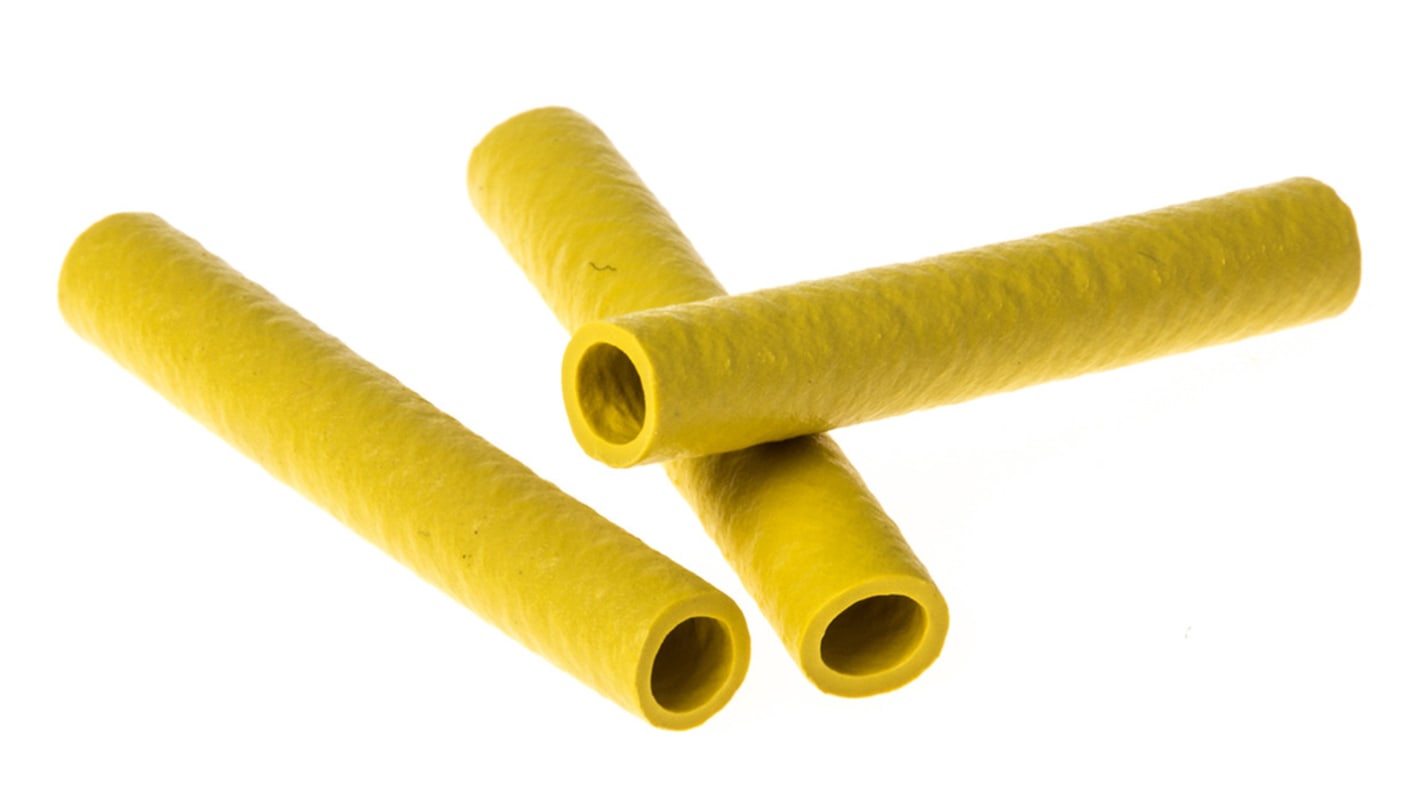 SES Sterling Expandable Neoprene Yellow Cable Sleeve, 3mm Diameter, 25mm Length, Helavia Series