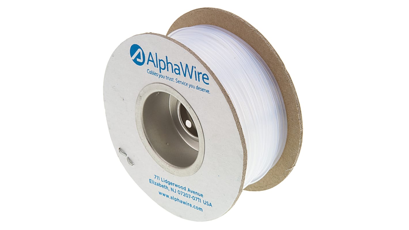 Alpha Wire PTFE Natural Cable Sleeve, 1.14mm Diameter, 30m Length, FIT Wire Management Series