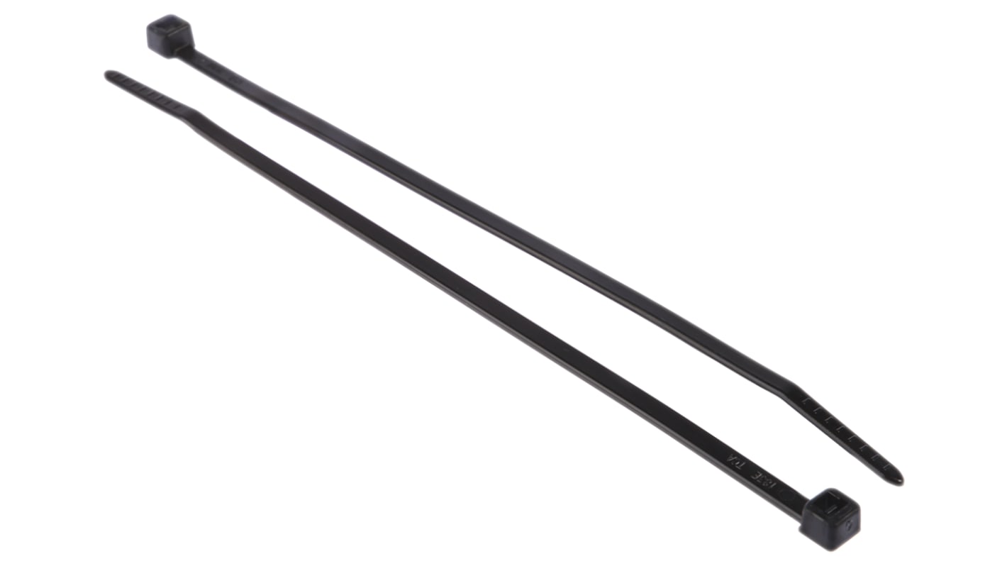 HellermannTyton Cable Tie, 150mm x 3.5 mm, Black Polyamide 6.6 (PA66), Pk-500