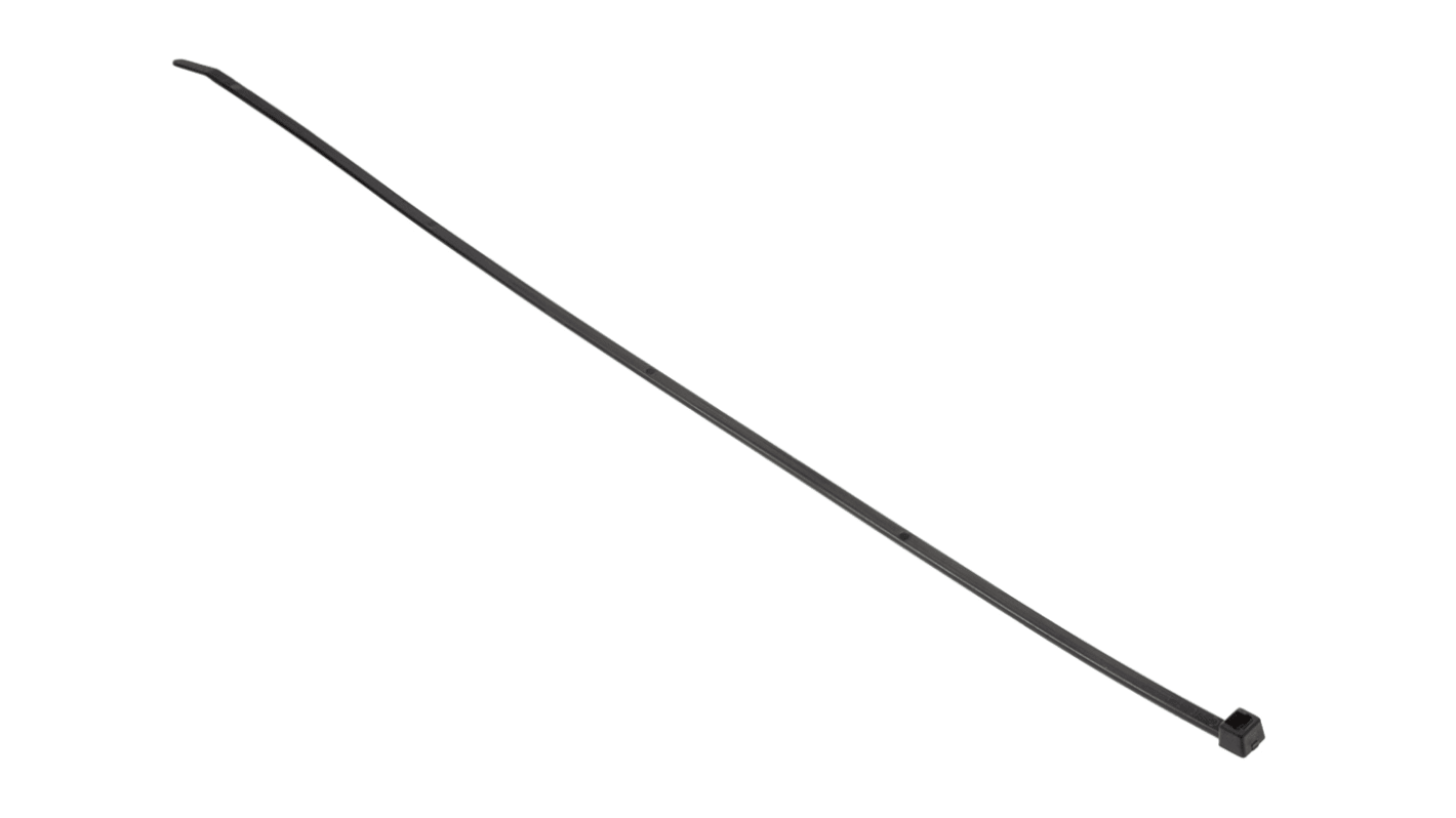 HellermannTyton Cable Tie, 390mm x 4.6 mm, Black Polyamide 6.6 (PA66), Pk-100