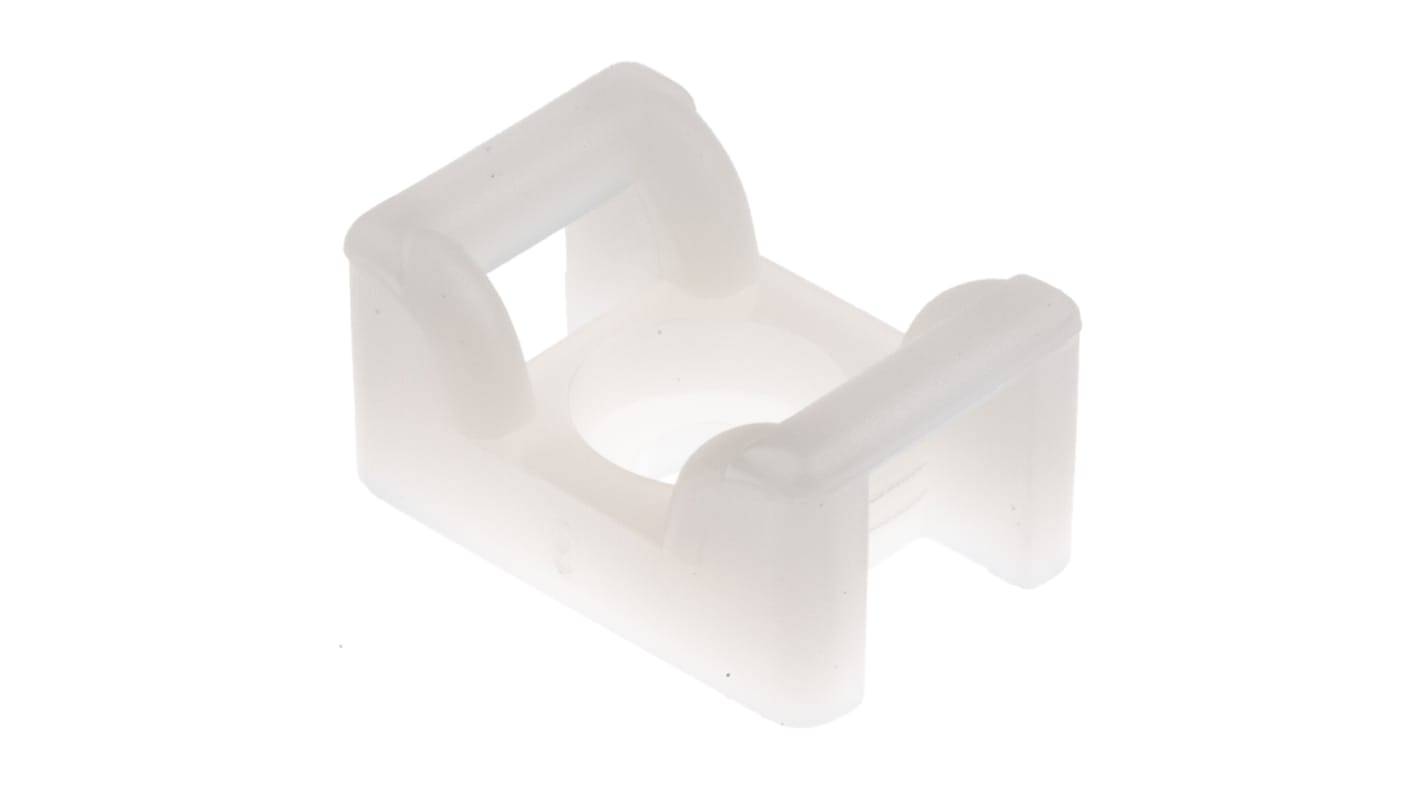 HellermannTyton KR Befestigungssockel selbstklebend, Nylon 66 18mm x 12 mm, für 4.5mm → 6mm Kabelbinder, 100 Stück