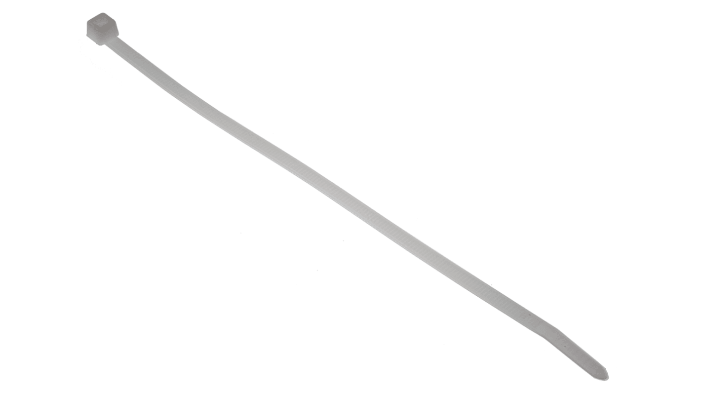 HellermannTyton Cable Tie, 200mm x 4.6 mm, Natural Polyamide 6.6 (PA66), Pk-100