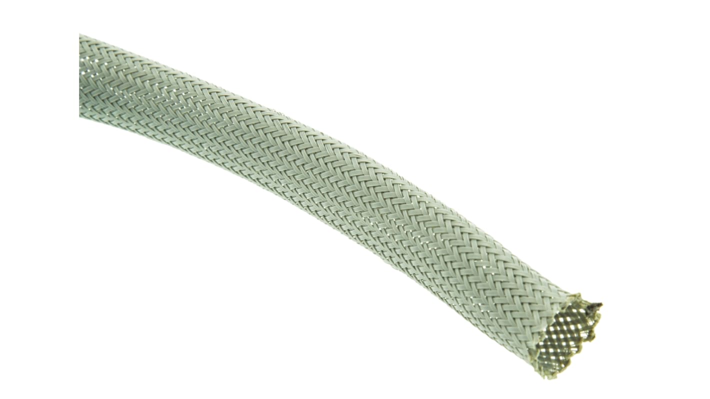 HellermannTyton Expandable Braided Nylon 66 Grey Cable Sleeve, 20mm Diameter, 10m Length