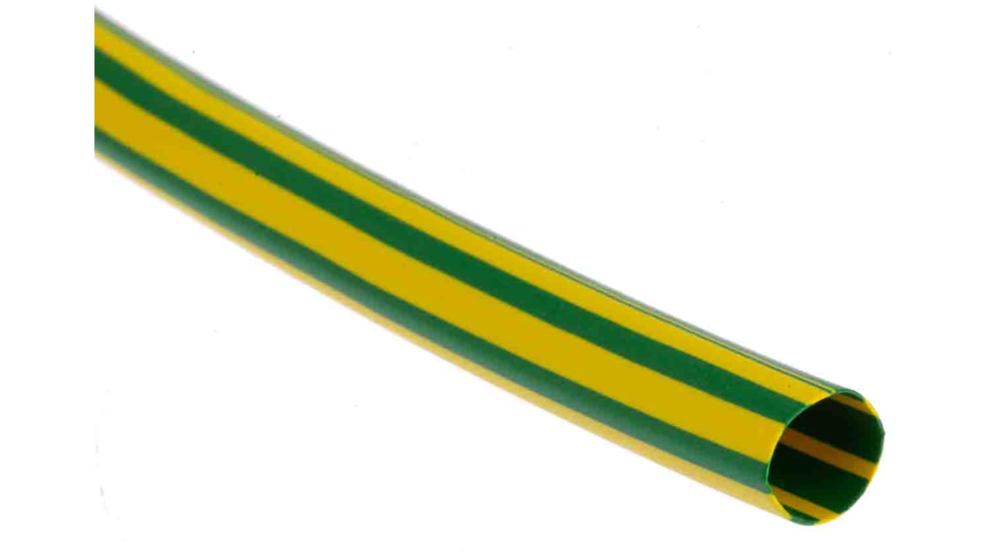 Tubo termorretráctil TE Connectivity de Poliolefina Verde, contracción 2:1, Ø 6mm, long. 1.5m
