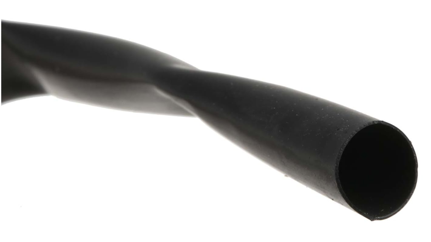 Guaina termorestringente TE Connectivity Ø 6.4mm, col. Nero, restringimento 2:1, L. 8m