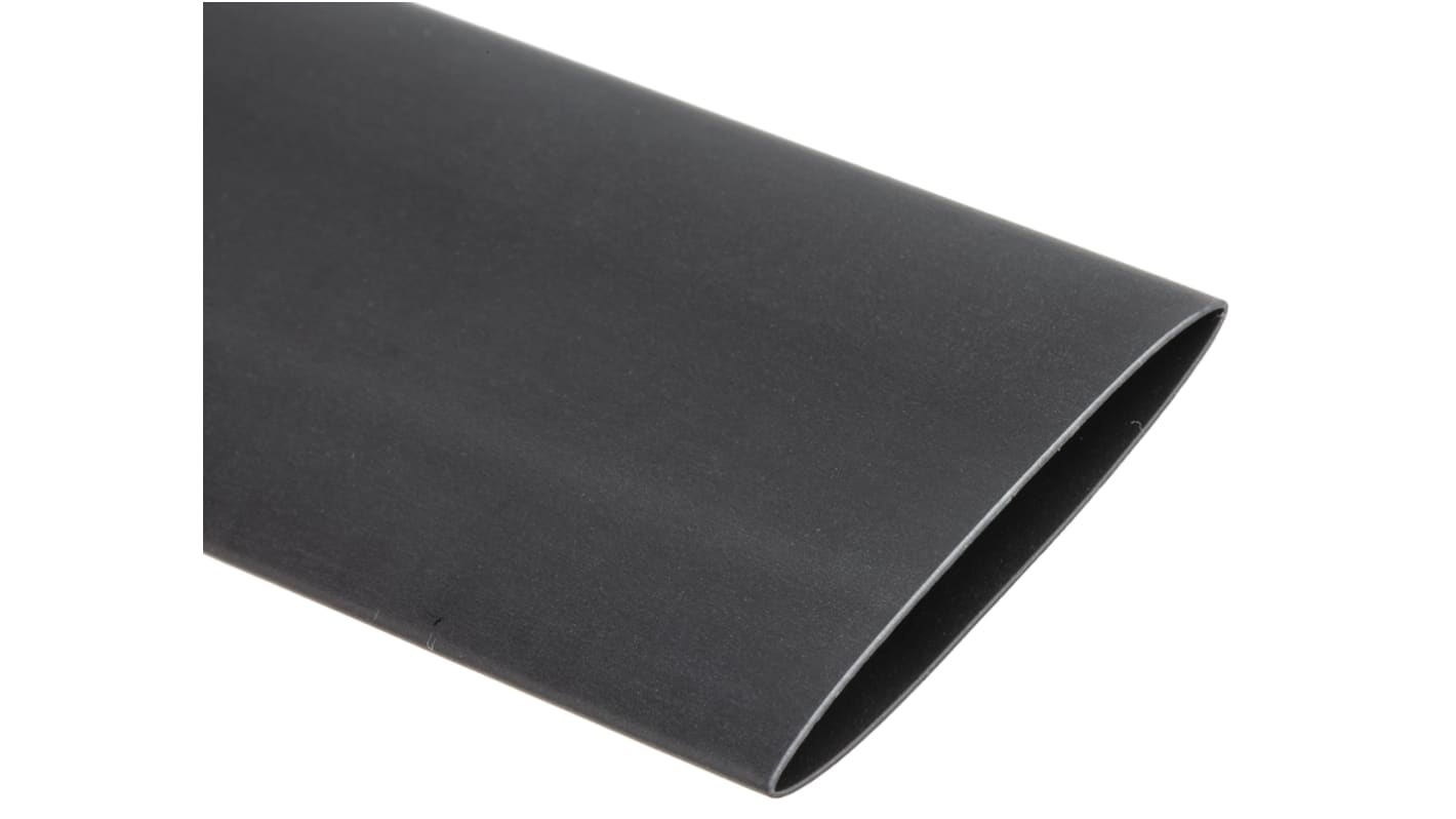 TE Connectivity Heat Shrink Tubing, Black 19mm Sleeve Dia. x 1.2m Length 2:1 Ratio, RNF-100 Series