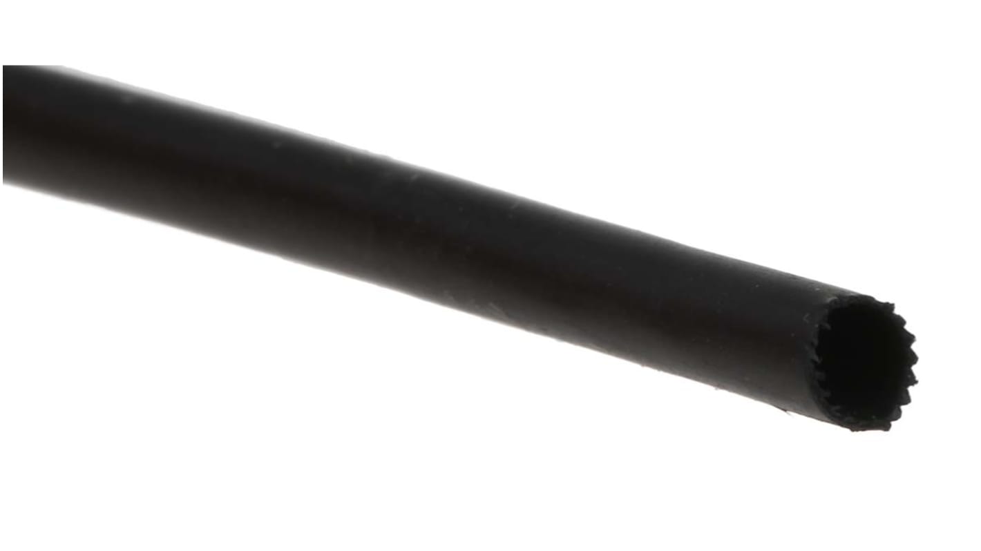 TE Connectivity Halogen Free Heat Shrink Tubing, Black 2.4mm Sleeve Dia. x 10m Length 2:1 Ratio, CGPT Series