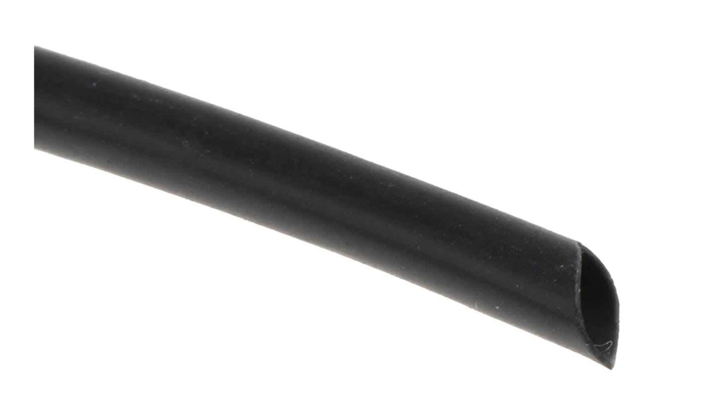 TE Connectivity Halogen Free Heat Shrink Tubing, Black 3.2mm Sleeve Dia. x 10m Length 2:1 Ratio, CGPT Series