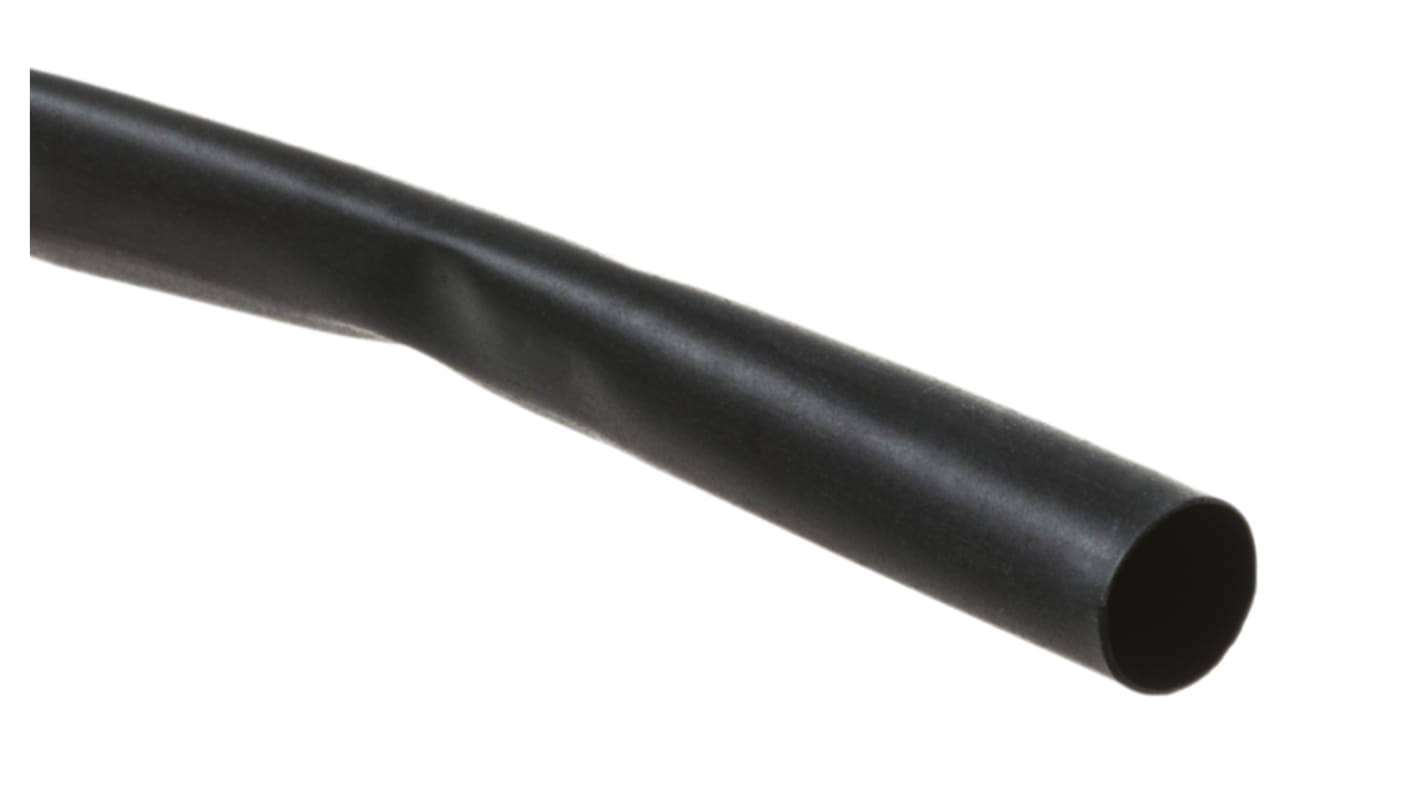 TE Connectivity Halogen Free Heat Shrink Tubing, Black 6.4mm Sleeve Dia. x 8m Length 2:1 Ratio, CGPT Series