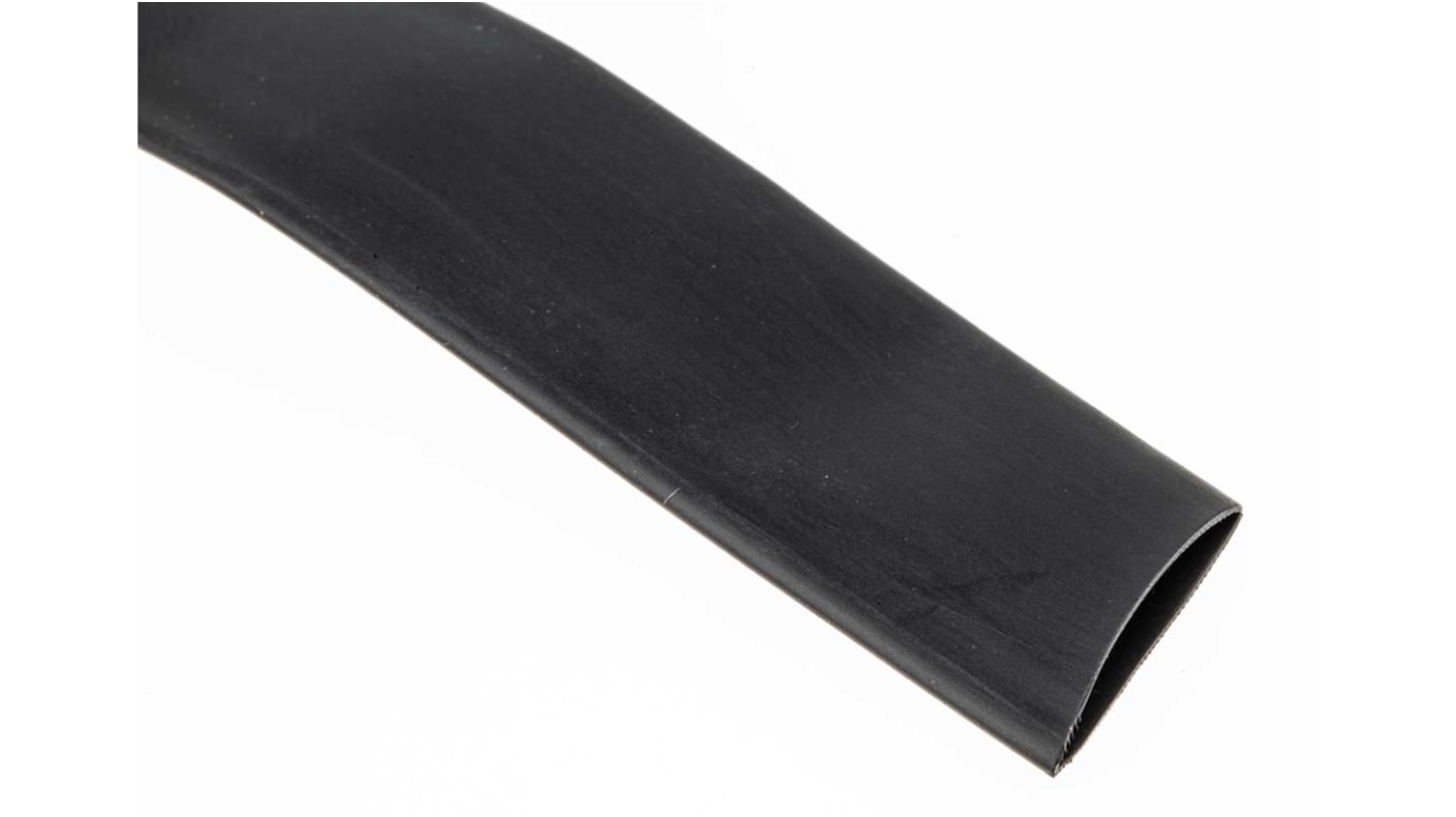 TE Connectivity Halogen Free Heat Shrink Tubing, Black 12.7mm Sleeve Dia. x 6m Length 2:1 Ratio, CGPT Series