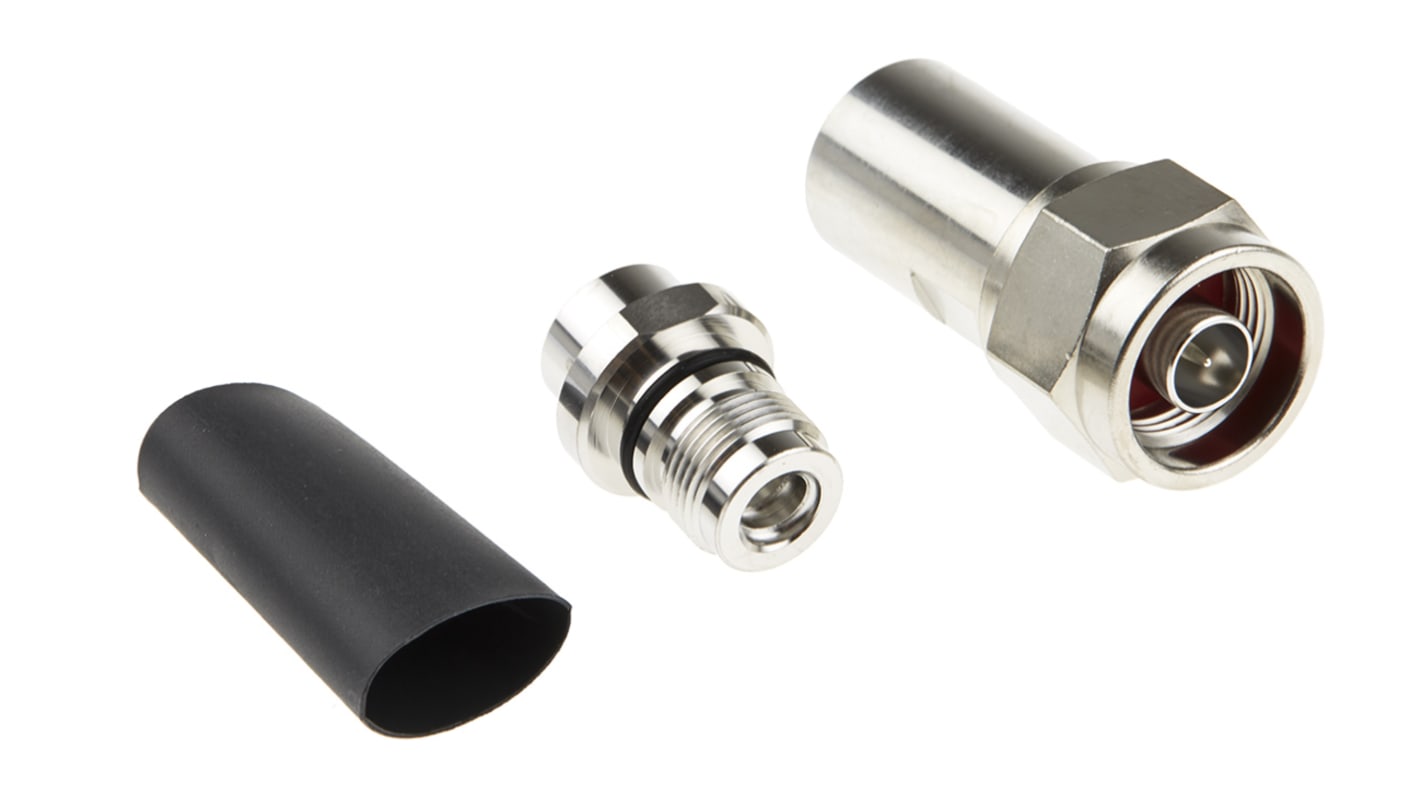 Conector coaxial RS PRO, Macho, Recta, Impedancia 50Ω, Montaje de Cable, Terminación de Soldador, 11GHz +85°C -40°C,